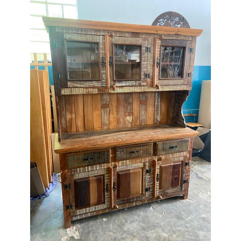 Armário de Comida 3 Portas Com Vidro