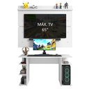 Ver imagem 4 de Mesa para Computador Gamer Madesa 9409 e Painel para TV até 65 Polegadas Branco Cor:Branco