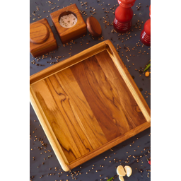 Gamela Divine Quadrada – Madeira de Teca 30x30x5cm - 2
