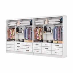 Closet Sevilha 6 Portas Casal Duplo 18 Gavetas Carioca Moveis - 2