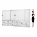 Ver imagem 4 de Closet Sevilha 6 Portas Casal Duplo 18 Gavetas Carioca Moveis