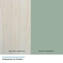 Ver imagem 2 de Armário De Cozinha 7 Peças Com Tampo Crema Com Verde