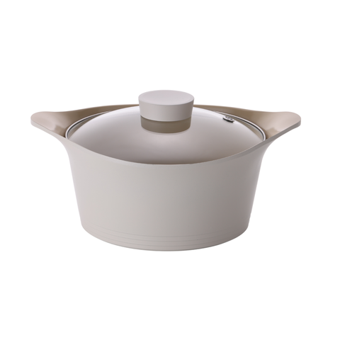 Caçarola 24cm/4,3L Indução com Revestimento Cerâmico - Bela - Neoflam - Cor Pérola