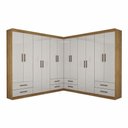 Ver imagem 3 de Closet Casal Duplo Lu 12 Portas 8 Gavetas Cinamomo com Off White