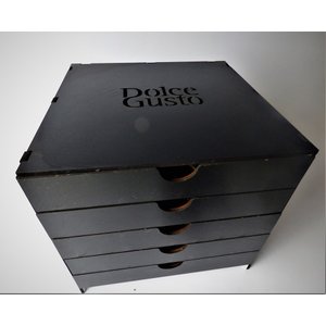Porta Capsula Café Dolce Gusto Preto 80 Capsula Reforçado 5 Gavetas Make Laser Gaveta