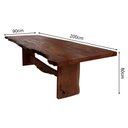 Ver imagem 3 de Mesa de Jantar Retangular 2m Madeira Maciça Rústica de Tronco