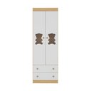Ver imagem 7 de Guarda-roupa Infantil 62cm 2 Portas com Vidro e 2 Gavetas Teddy Multimóveis Mp4486 Madeirado/branco