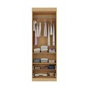 Ver imagem 5 de Guarda-roupa Infantil 62cm 2 Portas com Vidro e 2 Gavetas Teddy Multimóveis Mp4486 Madeirado/branco