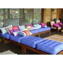 Ver imagem 3 de Almofada Futon Cadeiras Bancos Áreas 60x60 Cm Preto