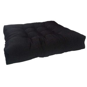 Almofada Futon Cadeiras Bancos Áreas 60x60 Cm Preto