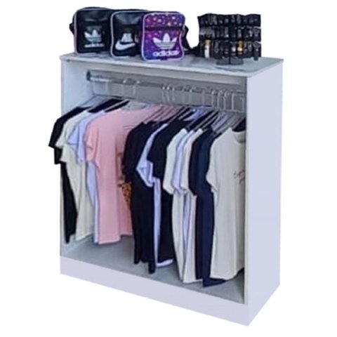 Balcão Cabideiro Arara Pendurar Roupas Carol Loja Closed