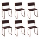 Ver imagem 1 de Kit 6 Cadeiras de Jantar Estofadas Angra - Cobre e Marrom