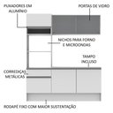 Ver imagem 7 de Cozinha Compacta Topazio com Balcão e Tampo Branco Madesa