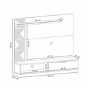 Ver imagem 3 de Painel de Tv Suspenso Ingrid para Sala de Estar/ Recepção Nature/ Off White - Bela Móveis
