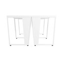 Ver imagem 3 de Mesa de Trabalho para Escritório Industrial sem Gavetas 240cm Branco F5 Office