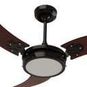 Ver imagem 2 de Ventilador de Teto Infinity Soft Led 3000k Preto 3 Pás Tabaco 110v 2002 + Controle Soft 2002