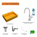 Ver imagem 3 de Kit Cuba Rt55 com Torneira 1198 Metal e Válvula 1 Polegada e Sifão Cromado e Flexível Compace