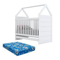 Berço Montessoriano Americano Branco com Colchão Ortobom – Henn - 1