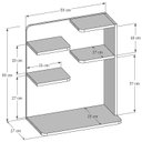 Ver imagem 2 de Cantinho do Café Suspenso Aparador de Parede Buffet Decorativo Preto