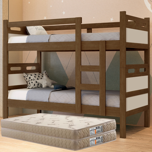 Beliche Jaspe Duas Camas com 2 Colchões Probel D20 Cor:legnooff