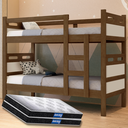 Ver imagem 1 de Beliche Jaspe Duas Camas com 2 Colchões Probel D20 Cor:legnooff