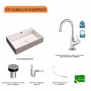 Ver imagem 3 de Kit Cuba Rt55 com Torneira 1198 Metal e Válvula Click 1 Polegada B e Sifão Pvc e Flexível Compace