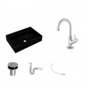 Ver imagem 2 de Kit Cuba Rt55 com Torneira 1198 Metal e Válvula Click 1 Polegada B e Sifão Pvc e Flexível Compace