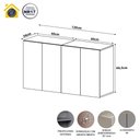 Ver imagem 2 de Armários Aéreos Escritório 120cm X 36cm 2 Portas F5 Office Cor:preto