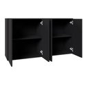 Ver imagem 5 de Armários Aéreos Escritório 120cm X 36cm 2 Portas F5 Office Cor:preto