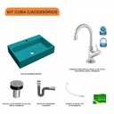 Ver imagem 3 de Kit Cuba Rt55 com Torneira 1198 Metal e Válvula Click 1 Polegada B e Sifão Cromado e Flexível Compac