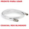 Cabo Coaxial Rg6 2 Metros 75Ohm Com Conectores - 11