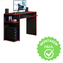 Ver imagem 4 de Mesa para Computador Gamer com Porta Teclado - Preto/Vermelho