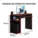 Ver imagem 6 de Mesa para Computador Gamer com Porta Teclado - Preto/Vermelho