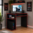 Ver imagem 1 de Mesa para Computador Gamer com Porta Teclado - Preto/Vermelho
