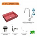 Ver imagem 3 de Kit Cuba Rt55 com Torneira 1198 Metal e Válvula Click 1 Polegada B e Sifão Cromado e Flexível Compac