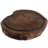 Tábua De Corte Bolacha Rústica Para Churrasco Madeira De Canela E Resina Artesanal Marrom JMV - 5