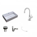 Ver imagem 2 de Kit Cuba Rt55 com Torneira 1198 Metal e Válvula Click 1 Polegada B e Sifão Cromado e Flexível Compac