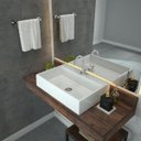 Ver imagem 1 de Kit Cuba Rt55 com Torneira 1198 Metal e Válvula Click 1 Polegada B e Sifão Cromado e Flexível Compac