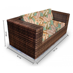 Conjunto Bora Bora - 1 Sofá 2 Lugares + 2 Poltronas + 1 Mesa de Centro - Galápagos - 2