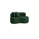 Ver imagem 2 de Conjunto Sofá Curvo Orgânico + 2puffs Nature Gaia Suede Montanaris Decor