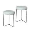 Kit 2 Banqueta Banco Aço Baixa Cozinha Bar Balcão Mesa 50cm:offwhite - 1