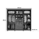 Ver imagem 2 de Guarda Roupa Casal 6 Portas e 6 Gavetas C/ Pés Guarapari Cinamomo - Panan