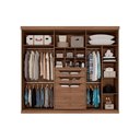 Ver imagem 3 de Guarda Roupa Casal 6 Portas e 6 Gavetas C/ Pés Guarapari Cinamomo - Panan