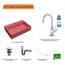 Ver imagem 3 de Kit Cuba Rt55 com Torneira 1198 Metal e Válvula Click 1 Polegada G e Sifão Cromado e Flexível Compac