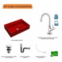 Ver imagem 3 de Kit Cuba Rt55 com Torneira 1198 Metal e Válvula Click 1 Polegada G e Sifão Cromado e Flexível Compac