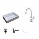 Ver imagem 2 de Kit Cuba Rt55 com Torneira 1198 Metal e Válvula Click 1 Polegada G e Sifão Cromado e Flexível Compac