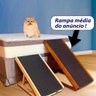 Rampa Pet Antiderrapante Média Ajustável Regulável Madeira Gato e Cachorro - 4