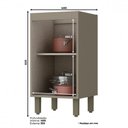 Ver imagem 3 de Balcão 1 Porta 40cm com Tampo Connect Duna/Cristal - Móveis Henn