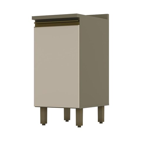 Balcão 1 Porta 40cm com Tampo Connect Duna/Cristal - Móveis Henn