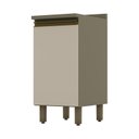 Ver imagem 1 de Balcão 1 Porta 40cm com Tampo Connect Duna/Cristal - Móveis Henn